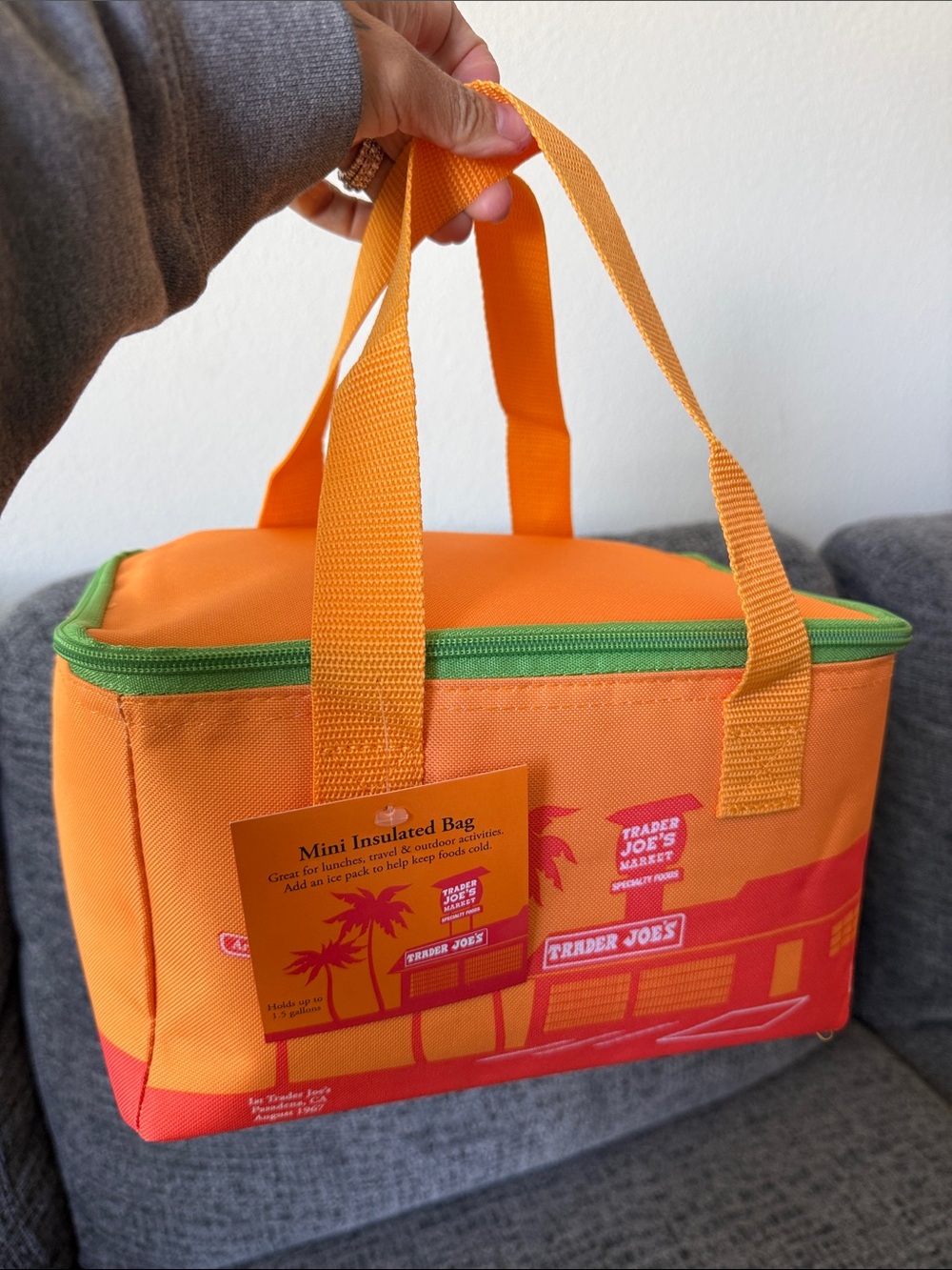 NWT Trader Joe’s Summer 2026 Mini Insulated Bag, Orange Crush